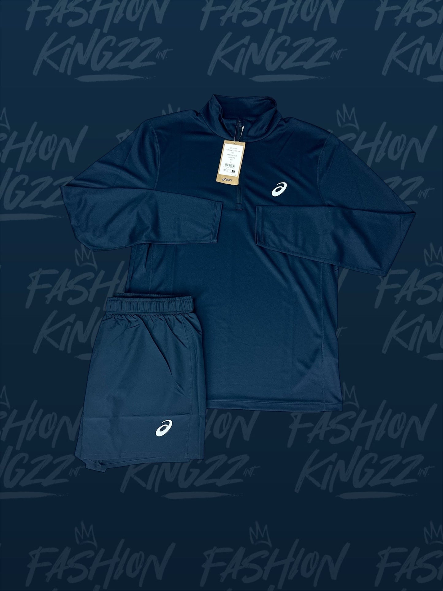 Asics 1/2 Zip Set - Navy