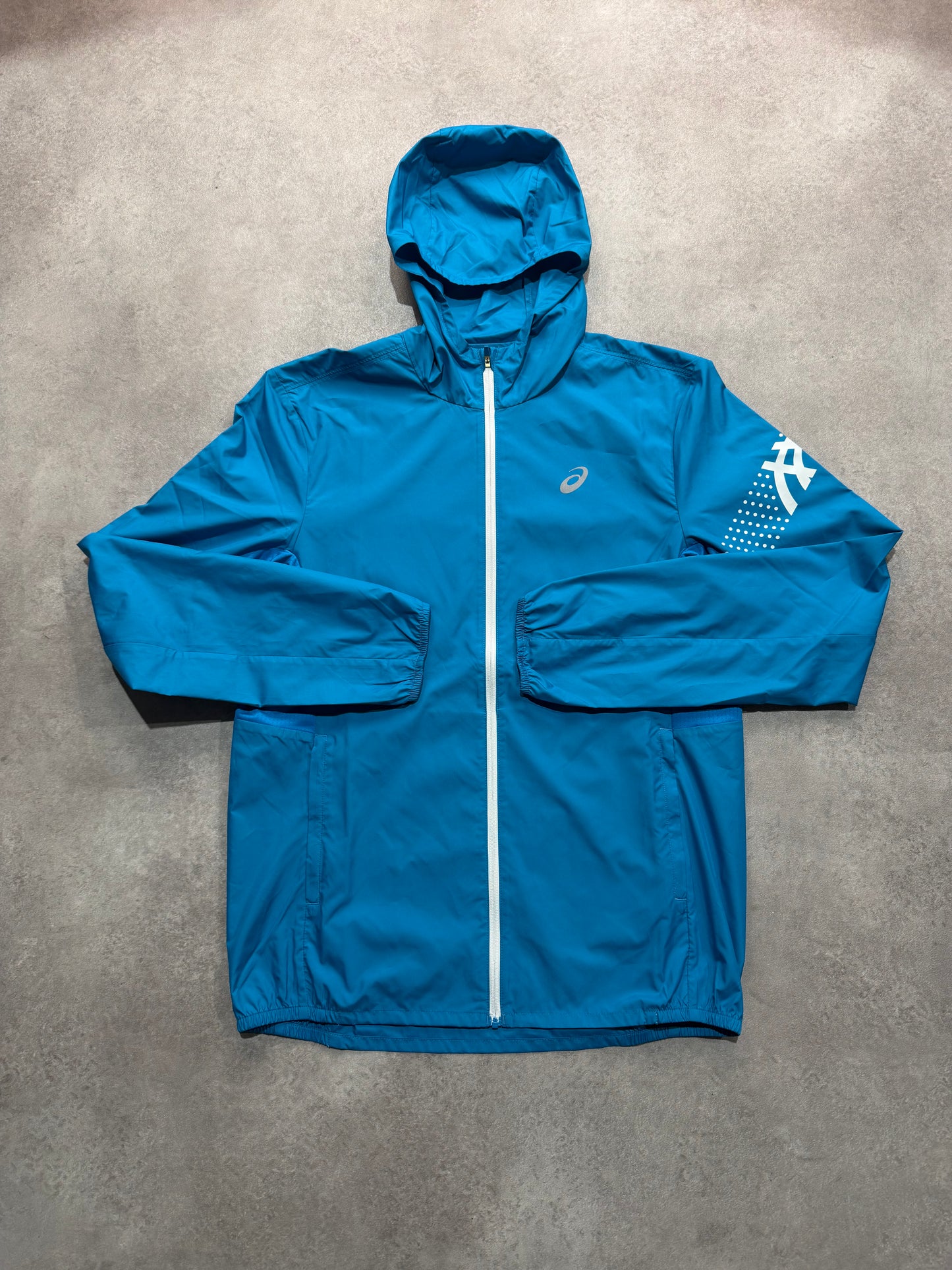 Asics Icon Jacket - AEGEAN BLUE/CREAM