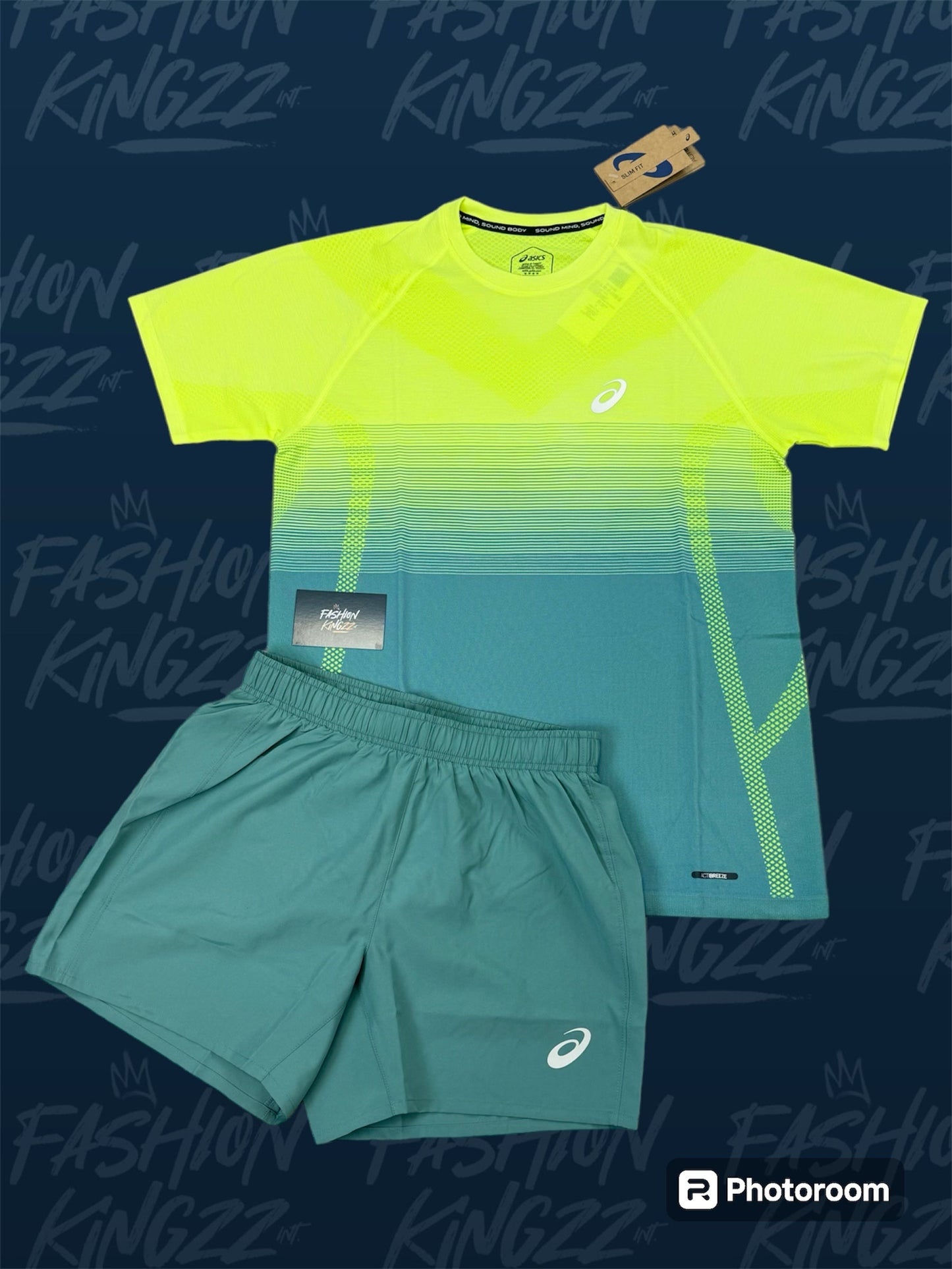 Asics Seamless Set - Neon/Teal