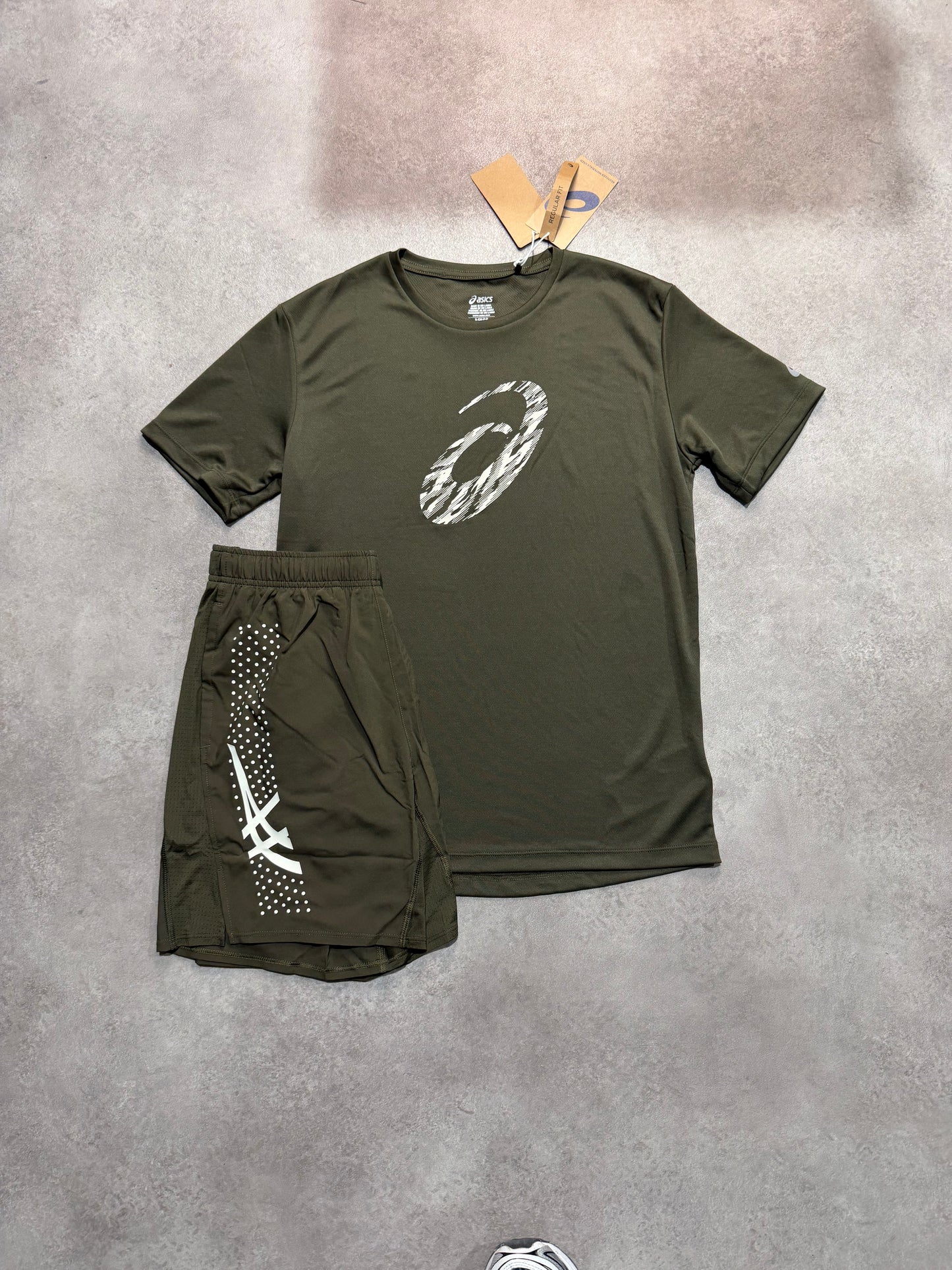 Asics Run Icon T-Shirt Set - KHARKI