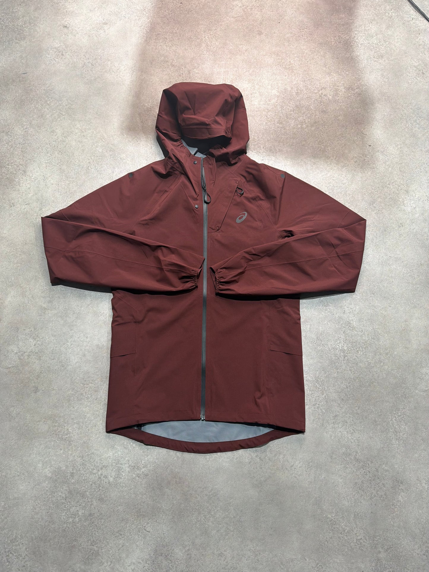 Asics Metarun Waterproof Jacket - DARK RED PLANET