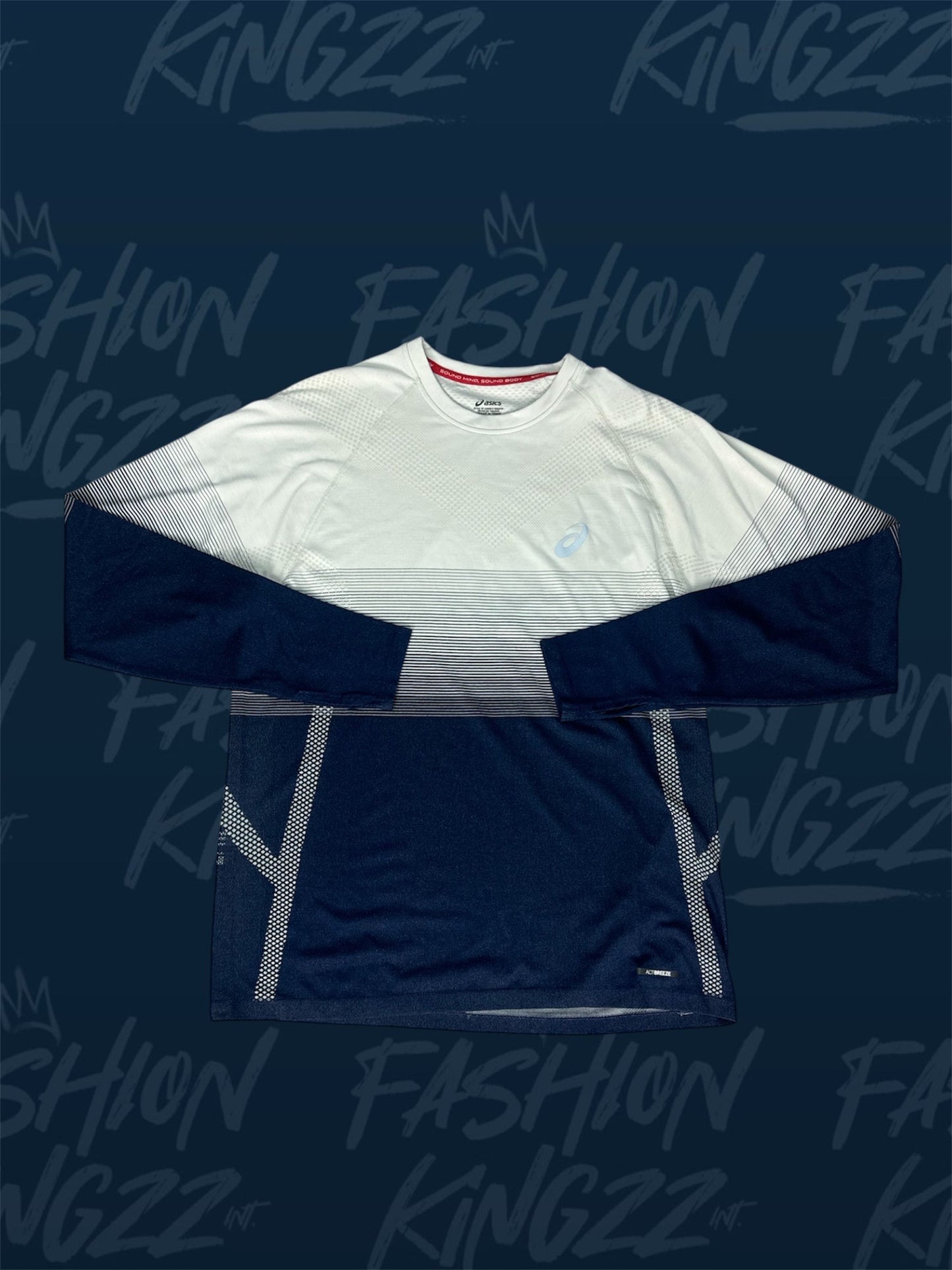 Asics Seamless LS T-shirt - Navy/White