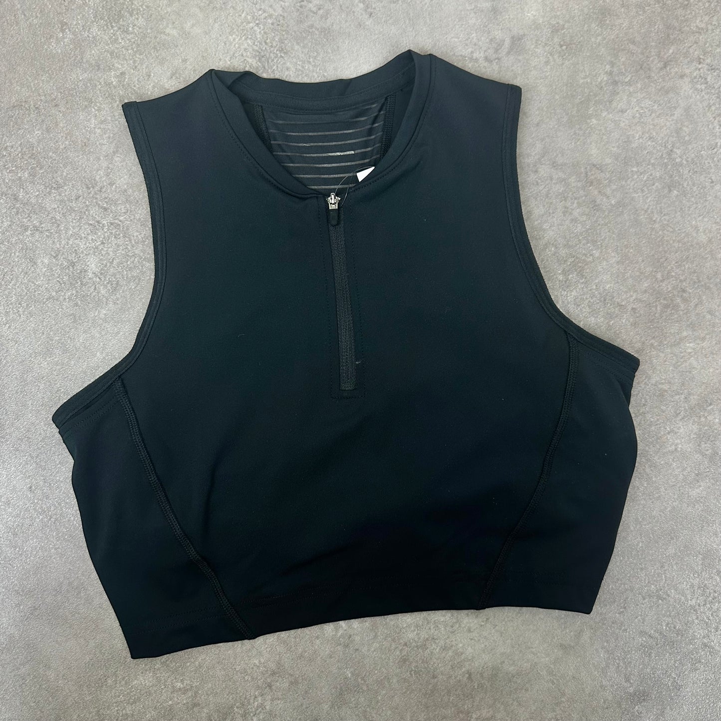 Nike Zip Crop Top - Black