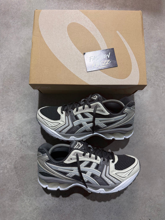 Asics Kayano 14's Obsidian Cement Grey
