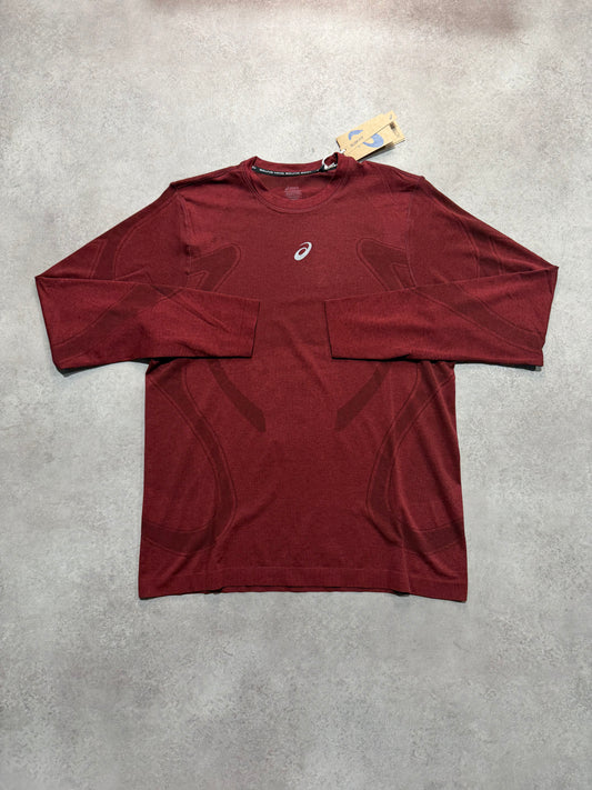 Asics seamless LS - DARK RED/PLANET