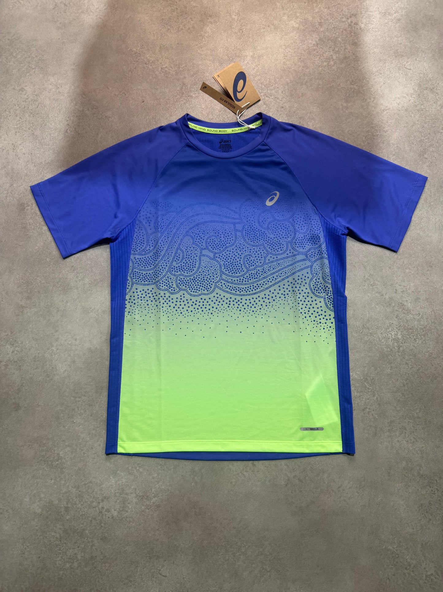 Asics Road Fade SS T-Shirt - COBALT BURST/ILLUMINATE GREEN
