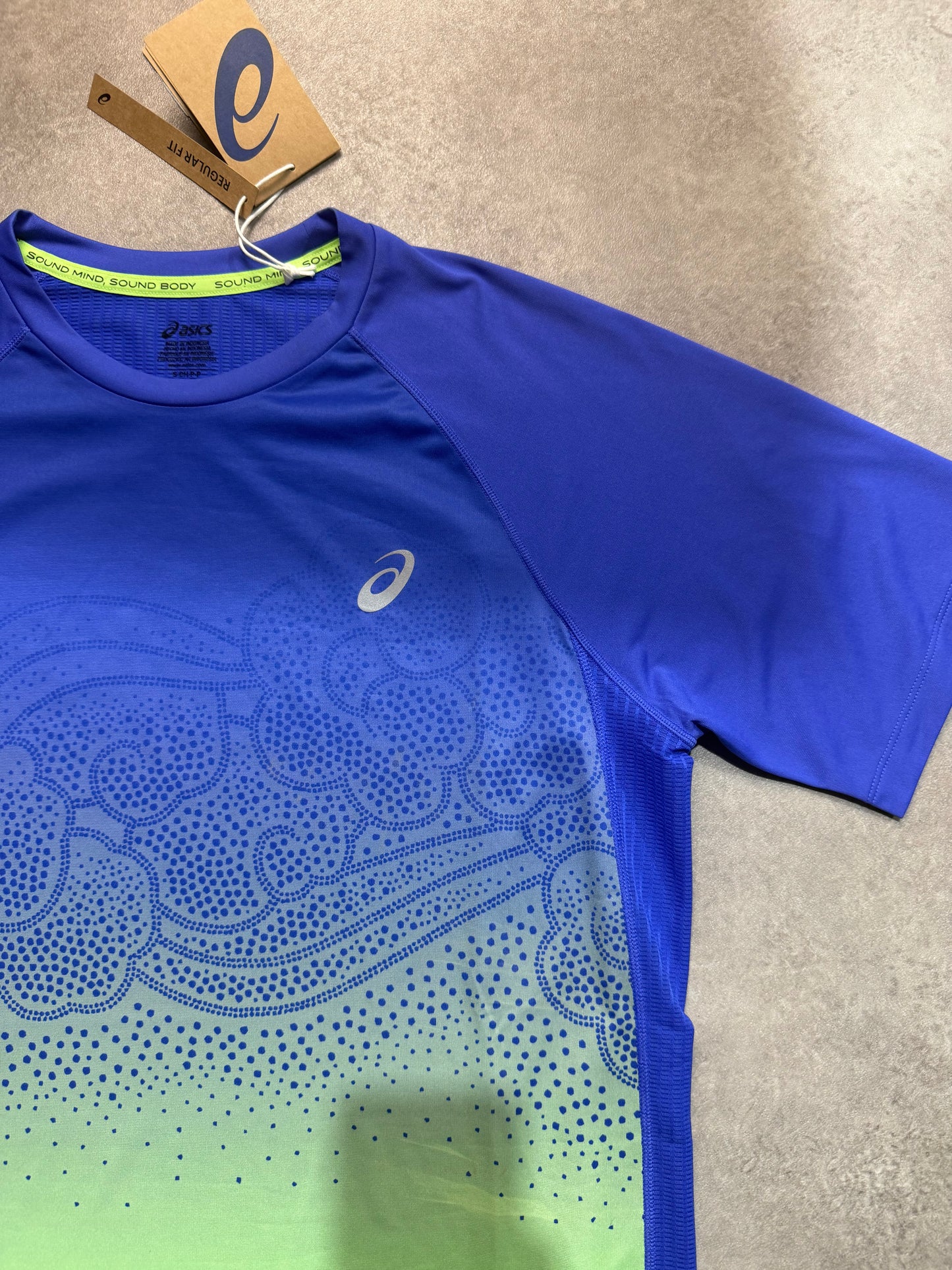 Asics Road Fade SS T-Shirt - COBALT BURST/ILLUMINATE GREEN