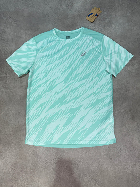 Asics Core All Over T-shirt - Oasis Green