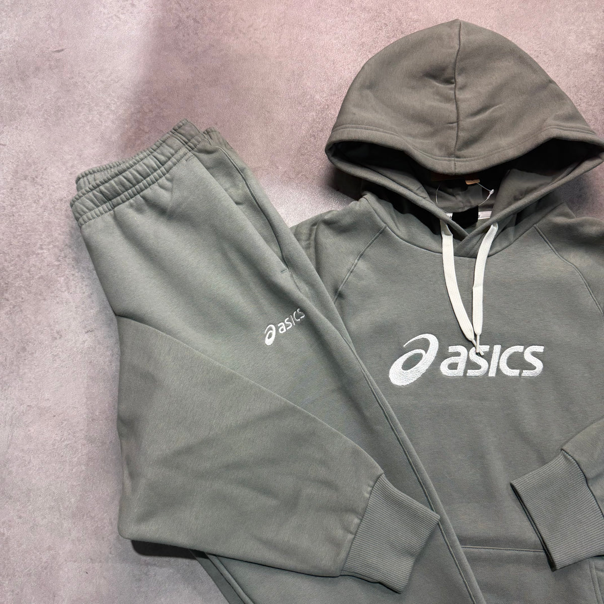 Asics Fleece Tracksuit - Lichen Green