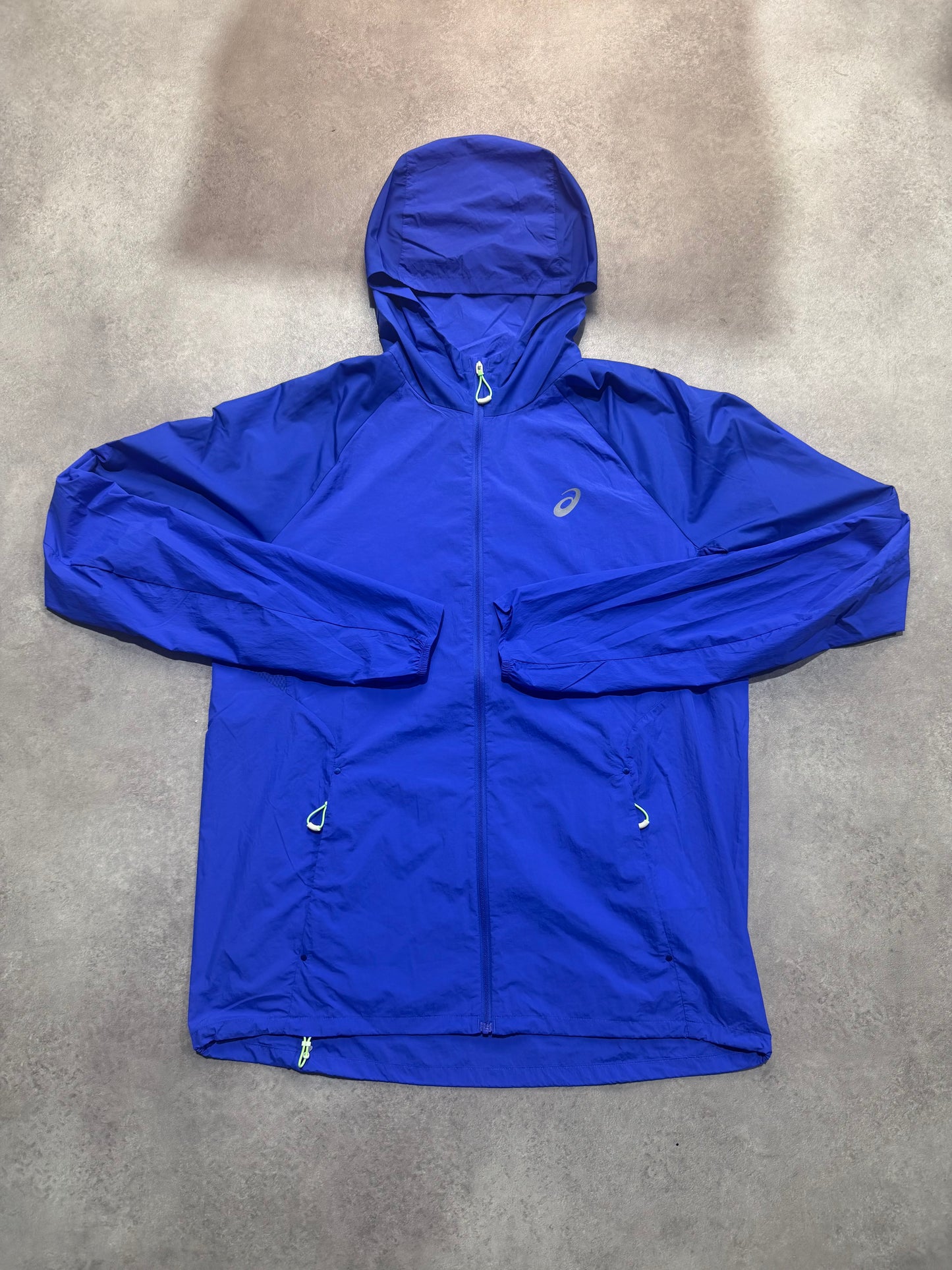 Asics Road Packable Jacket - COBALT BURST/ILLUMINATE GREEN