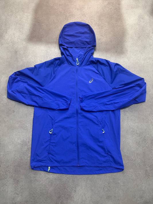 Asics Road Packable Jacket - COBALT BURST/ILLUMINATE GREEN