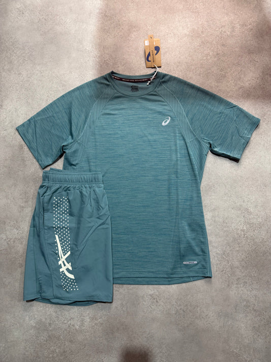 Asics Road SS T’shirt Set - FOGGY TEAL