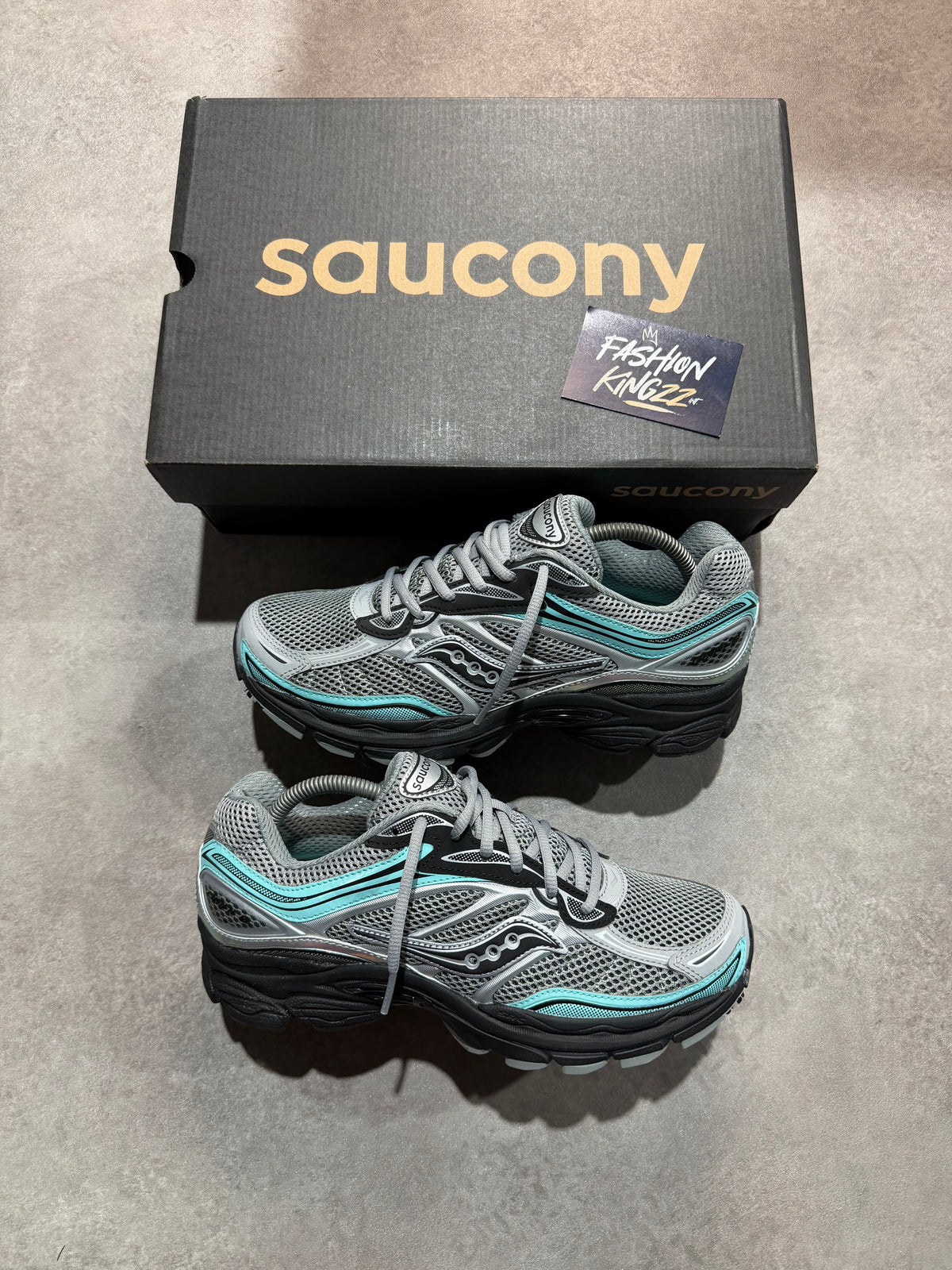 Saucony Pro Grid Omni 9 - Grey Turquoise