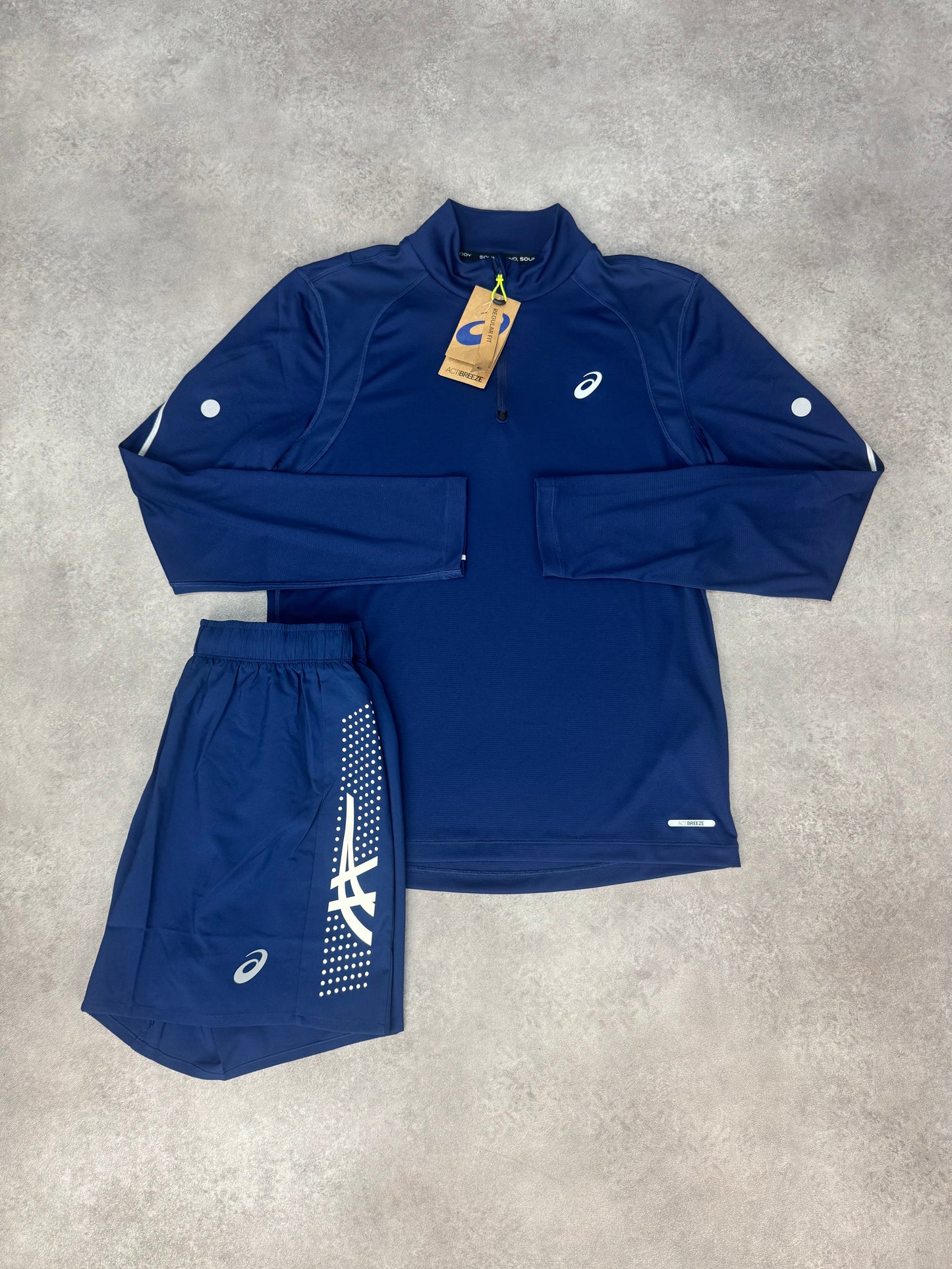 Asics 1/4 Zip Set - Blue Expanse